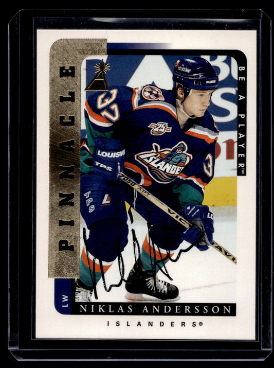 1996-97 Pinnacle Be A Player - Autographs - Niklas Andersson #98