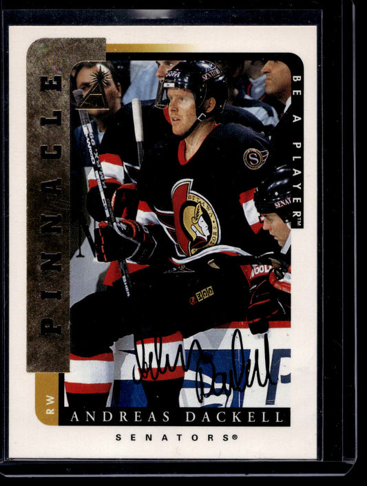 1996-97 Pinnacle Be A Player - Autographs - Andreas Dackell #109 RC