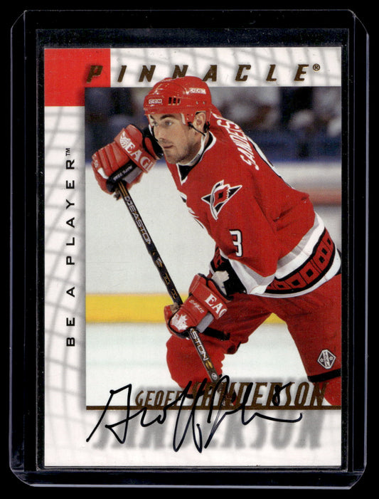 1997-98 Pinnacle Be A Player - Autographs - Geoff Sandersson #112