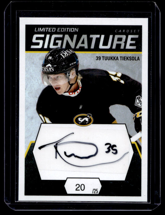 2021-22 Cardset Signature Limited Edition - Tuukka Tieksola /25