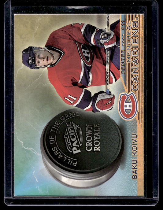 1998-99 Pacific Crown Royale - Pillars of the Game - Saku Koivu #15