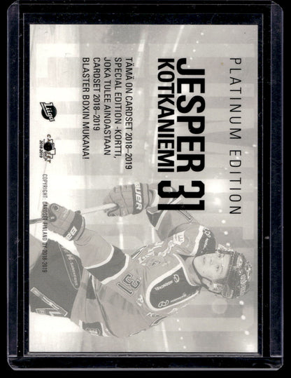 2018-19 Cardset - Limited Edition 2018 Series 1 - Jesperi Kotkaniemi