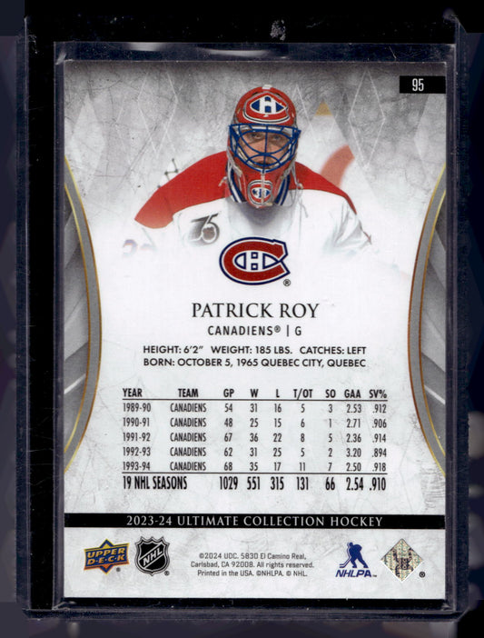 2023-24 Upper Deck Ultimate Collection - Blue - Legends - Patrick Roy #95 /99