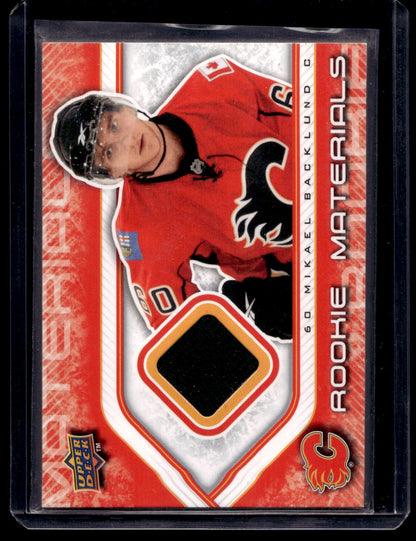 2009-10 Upper Deck - Rookie Materials - Mikael Backlund #RM-MB RY