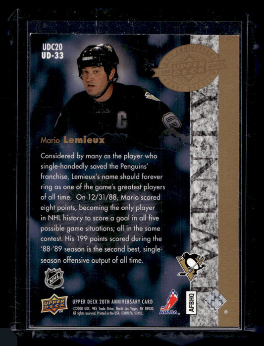 2008 Upper Deck 20th Anniversary - Mario Lemieux #UD-33