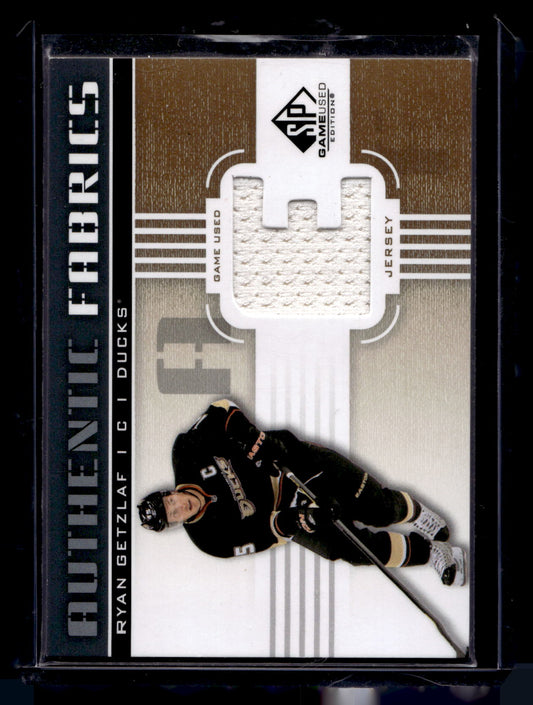 2011-12 Upper Deck SP Game Used Edition - Authentic Fabrics - Gold - Ryan Getzlaf #AF-RG (E)