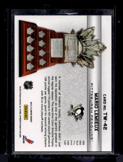 2012-13 Panini Limited - Trophy Winners - Mario Lemieux #TW-42 /199