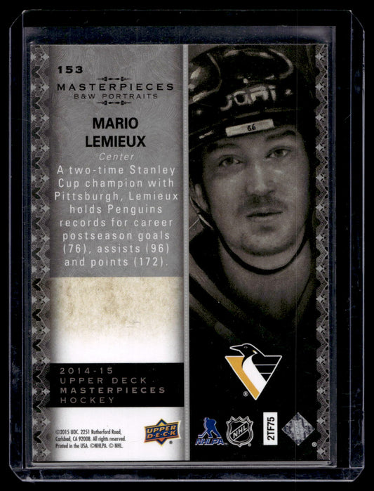 2014-15 Upper Deck Masterpieces - B&W Portraits - Mario Lemieux #153