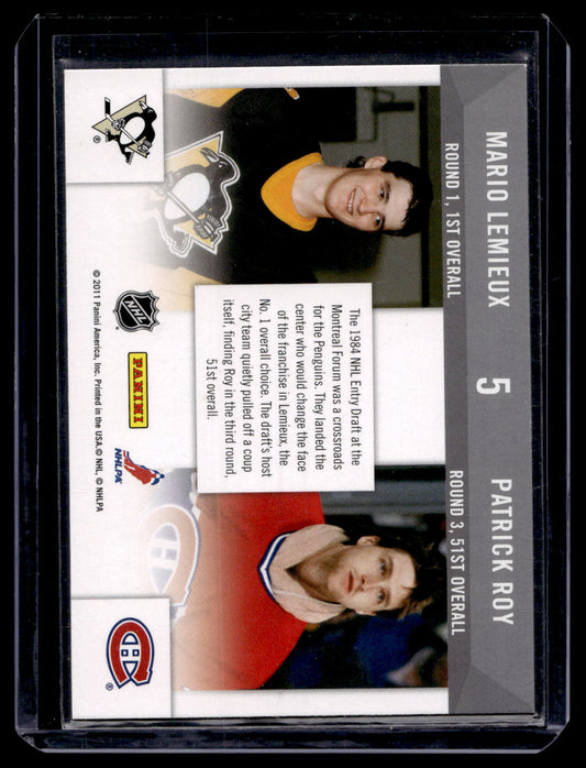 2010-11 Panini Playoff Contenders - Draft Tandems - Mario Lemieux / Patrick Roy #5