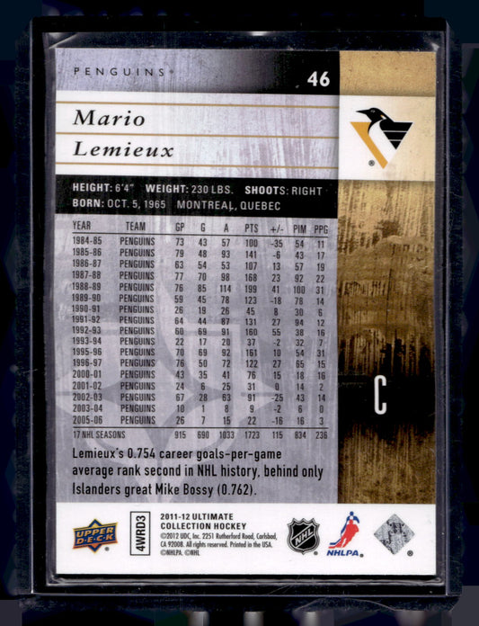 2011-12 Upper Deck Ultimate Collection - Mario Lemieux #46 /399