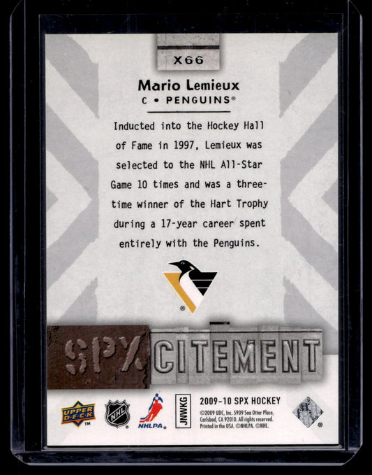 2009-10 Upper Deck SPx - SPXcitement - Mario Lemieux #X66 /999