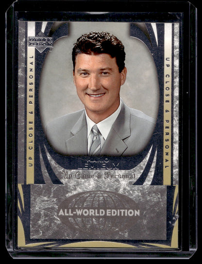 2004-05 Upper Deck All-World Edition - Up Close & Personal - Mario Lemieux #101