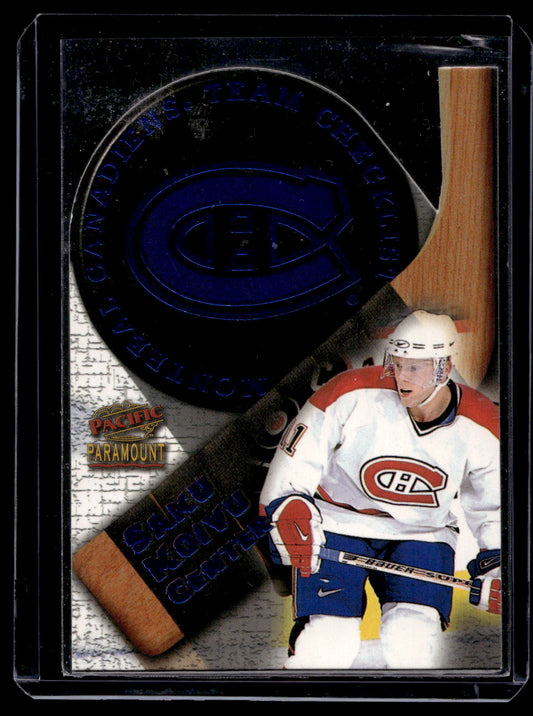 1998-99 Pacific Paramount - Team Checklists - Saku Koivu #13