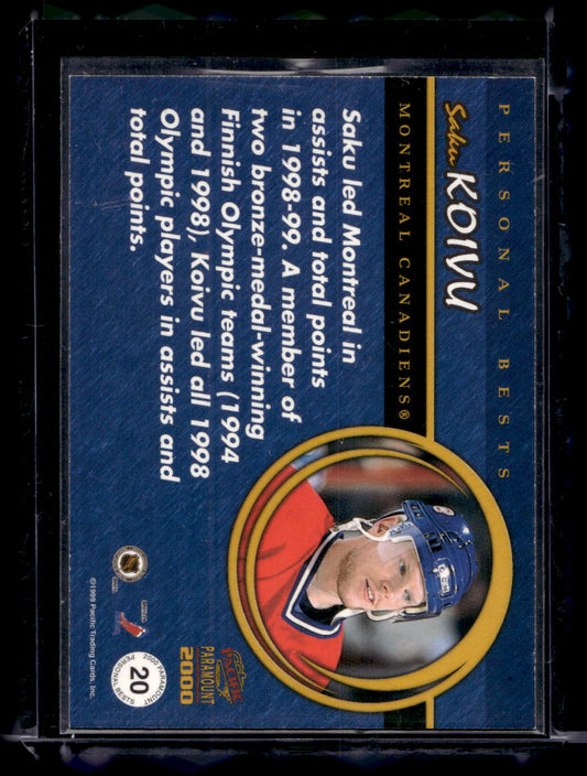 1999-00 Pacific Paramount - Personal Bests - Saku Koivu #20