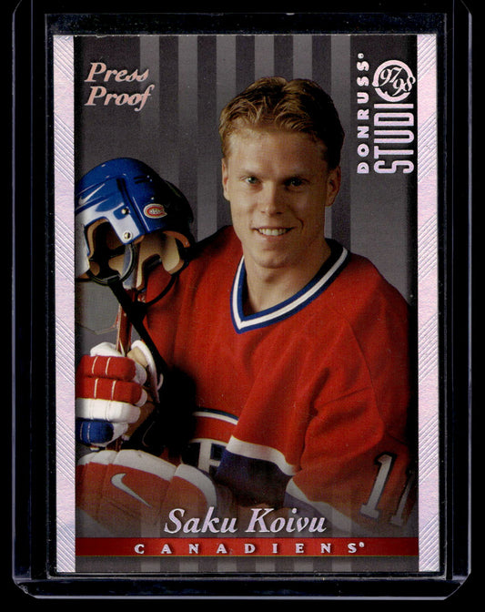 1997-98 Donruss Studio - Silver Press Proof - Saku Koivu #19 /1000