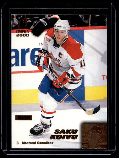 1999-00 Pacific Omega - Gold - Saku Koivu #119 /299