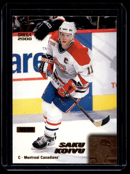 1999-00 Pacific Omega - Gold - Saku Koivu #119 /299