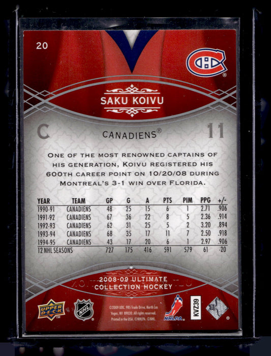 2008-09 Upper Deck Ultimate Collection - Saku Koivu #20 /299