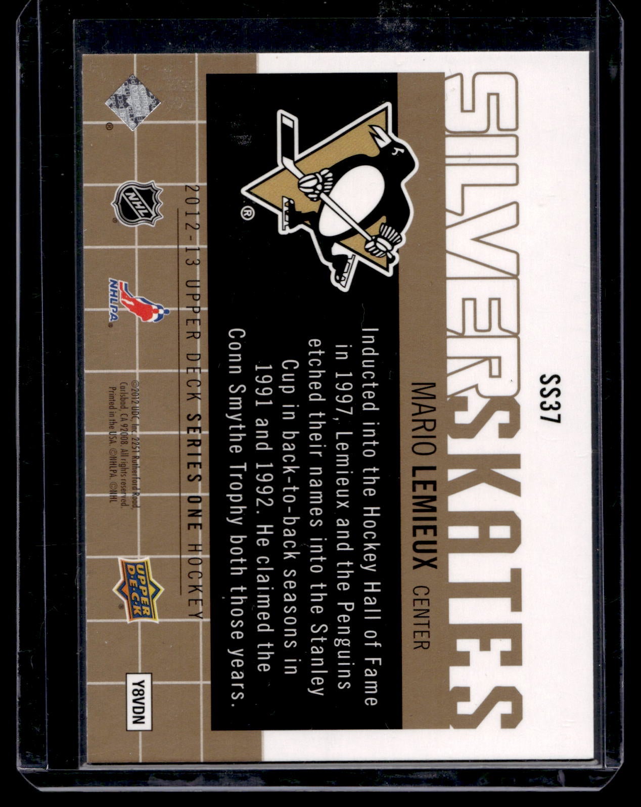 2012-13 Upper Deck - Silver Skates - Gold - Mario Lemieux #SS37