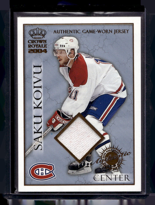 2003-04 Pacific Crown Royale - Authentic Game-Worn Jerseys - Saku Koivu #13 /625