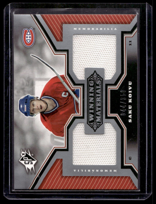 2005-06 Upper Deck SPx - Winning Materials - Saku Koivu #WM-SK /350