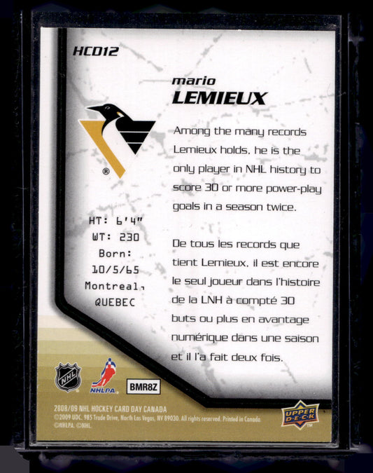 2008-09 Upper Deck Hockey Card Day Canada - Hobby Shop - Mario Lemieux #HCD12