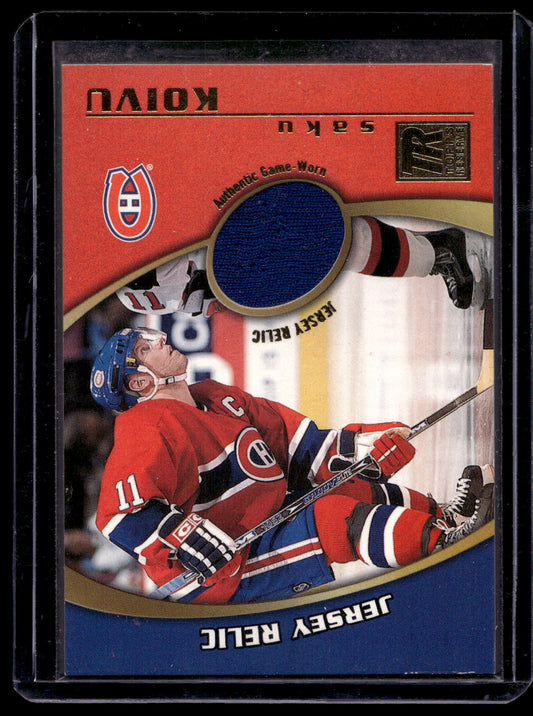 2001-02 Topps Reserve - Game-Worn Jerseys - Saku Koivu #TR-SK