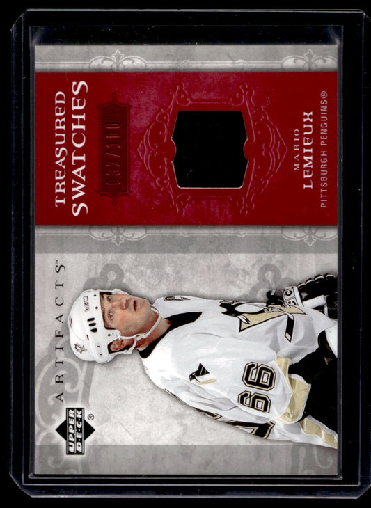 2006-07 Upper Deck Artifacts - Treasured Swatches - Red - Mario Lemieux #TS-ML /100